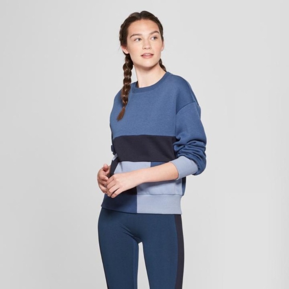 JoyLab Blue Colorblock Sweatshirt